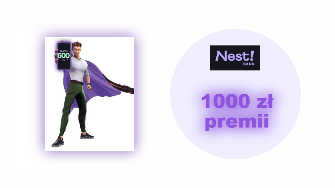 600 zł za otwarcie konta firmowego w Nest Banku i na Allegro