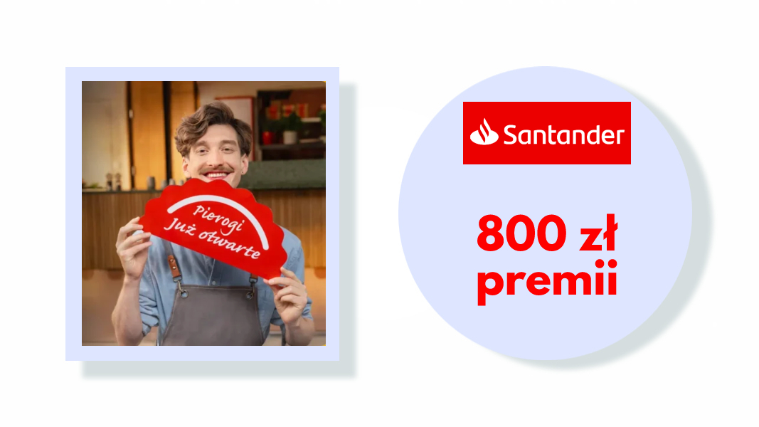 800 zł na start Twojego biznesu - promocja Santander Banku